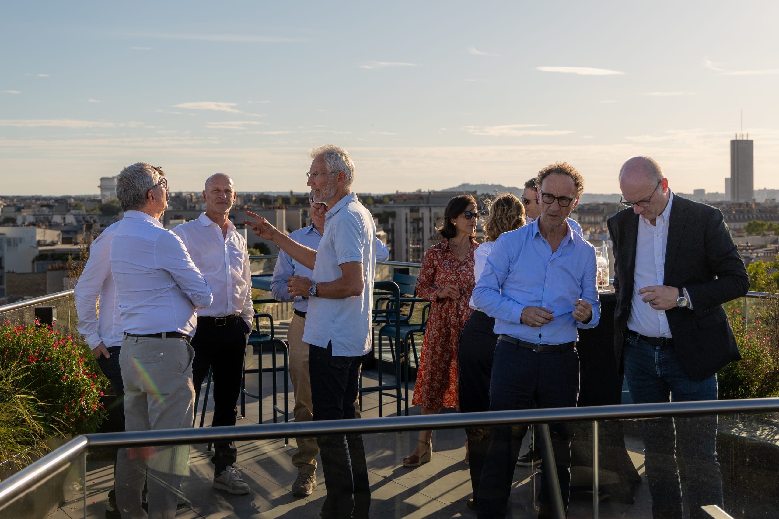 Members of the Seed4Soft collective in conversation on a Paris terrace